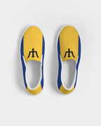 Barbados Flag Map Women's Slip-On Canvas Shoe - Conscious Apparel Store