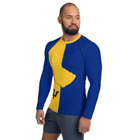 Barbados Flag Men's Rash Guard - Conscious Apparel Store