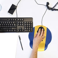 Barbados Flag Mouse Pad with Wrist Rest Support - Conscious Apparel Store