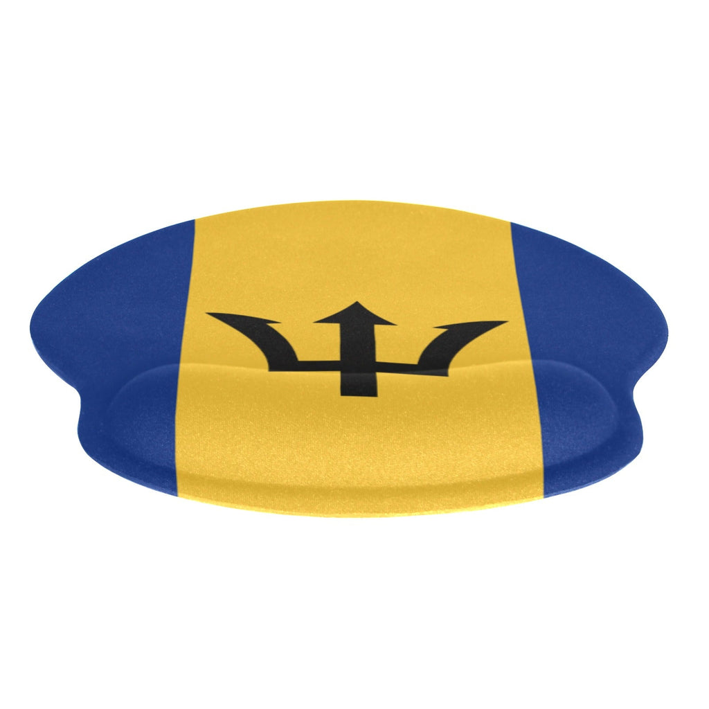 Barbados Flag Mouse Pad with Wrist Rest Support - Conscious Apparel Store