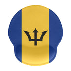 Barbados Flag Mouse Pad with Wrist Rest Support - Conscious Apparel Store