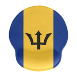 Barbados Flag Mouse Pad with Wrist Rest Support - Conscious Apparel Store