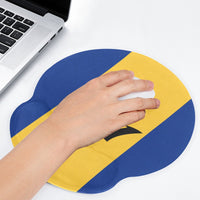 Barbados Flag Mouse Pad with Wrist Rest Support - Conscious Apparel Store