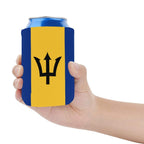 Barbados Flag Neoprene Can Cooler 4" x 2.7" dia. - Conscious Apparel Store