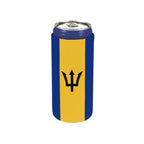 Barbados Flag Neoprene Can Cooler 5" x 2.3" dia. - Conscious Apparel Store