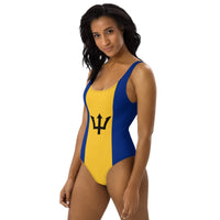 Barbados Flag One-Piece Swimsuit - Conscious Apparel Store