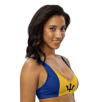 Barbados Flag padded bikini top - Conscious Apparel Store