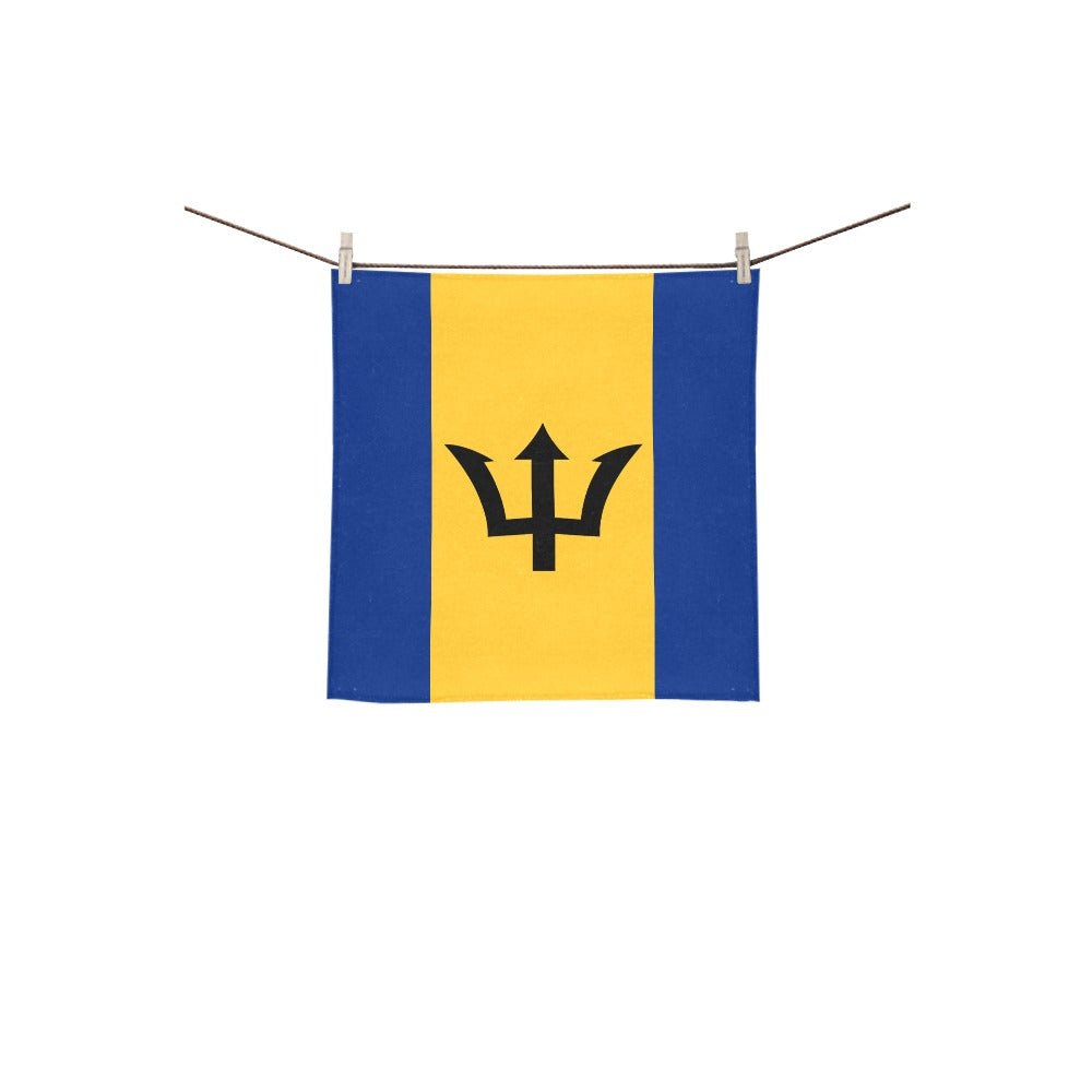 Barbados Flag Square Towel 13“x13” - Conscious Apparel Store
