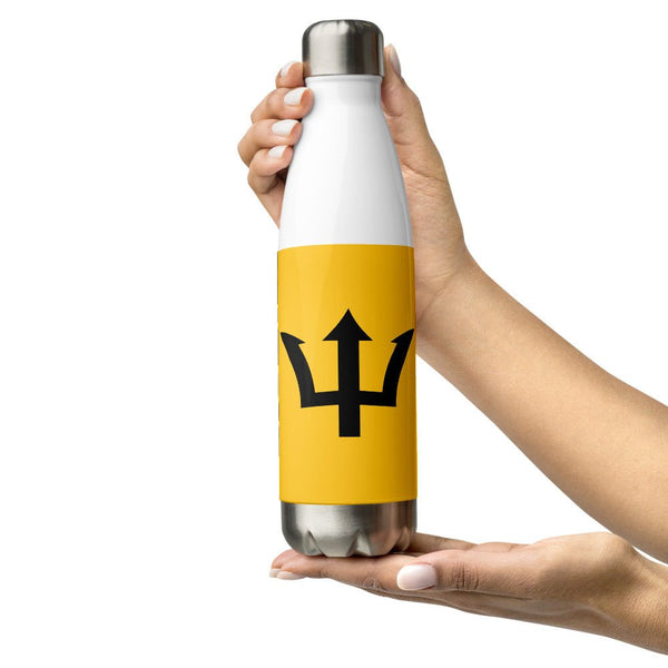 Barbados Flag Stainless Steel Water Bottle - Conscious Apparel Store