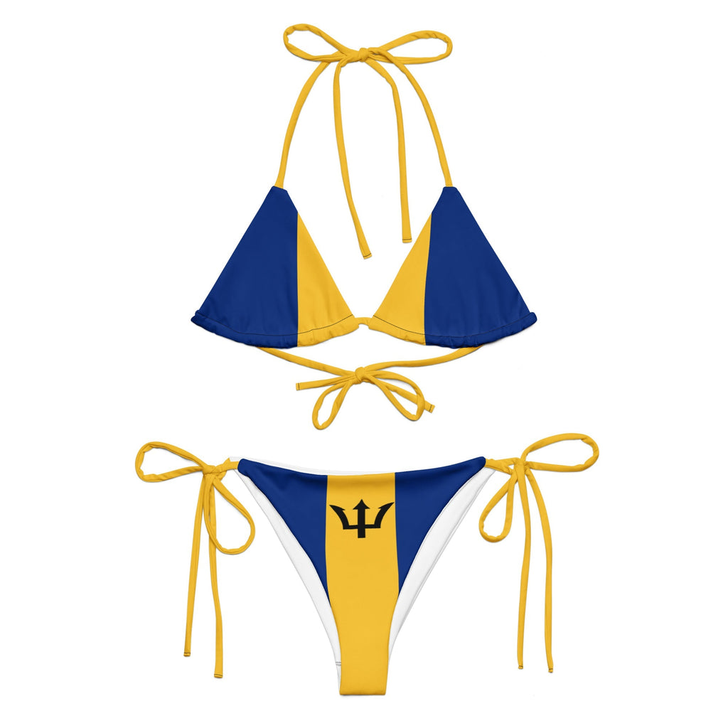 Barbados Flag string bikini - Conscious Apparel Store