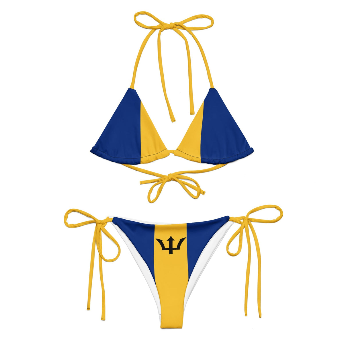 Barbados Flag string bikini - Conscious Apparel Store