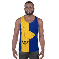 Barbados Flag Unisex Tank Top - Conscious Apparel Store