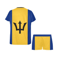 Barbados Flag Women's Short Pajama Set - Conscious Apparel Store