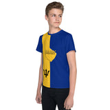 Barbados Flag Youth crew neck t-shirt - Conscious Apparel Store