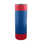 Belize Flag 20oz Tall Skinny Tumbler with Lid and Straw - Conscious Apparel Store