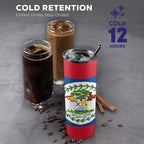 Belize Flag 20oz Tall Skinny Tumbler with Lid and Straw - Conscious Apparel Store