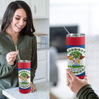Belize Flag 20oz Tall Skinny Tumbler with Lid and Straw - Conscious Apparel Store