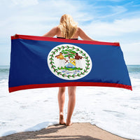 Belize Flag Beach Towel - Conscious Apparel Store