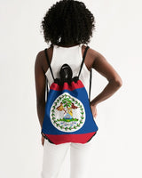 Belize Flag Canvas Drawstring Bag - Conscious Apparel Store