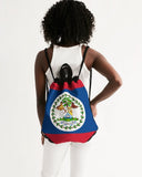 Belize Flag Canvas Drawstring Bag - Conscious Apparel Store