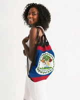 Belize Flag Canvas Drawstring Bag - Conscious Apparel Store