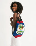 Belize Flag Canvas Drawstring Bag - Conscious Apparel Store