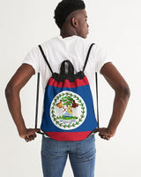 Belize Flag Canvas Drawstring Bag - Conscious Apparel Store
