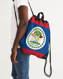 Belize Flag Canvas Drawstring Bag - Conscious Apparel Store