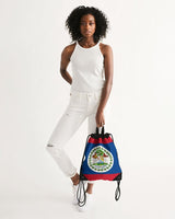 Belize Flag Canvas Drawstring Bag - Conscious Apparel Store