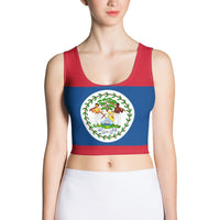 Belize Flag Crop Top - Conscious Apparel Store