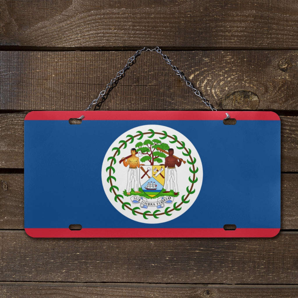Belize Flag Custom License Plate - Conscious Apparel Store