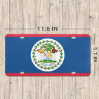 Belize Flag Custom License Plate - Conscious Apparel Store