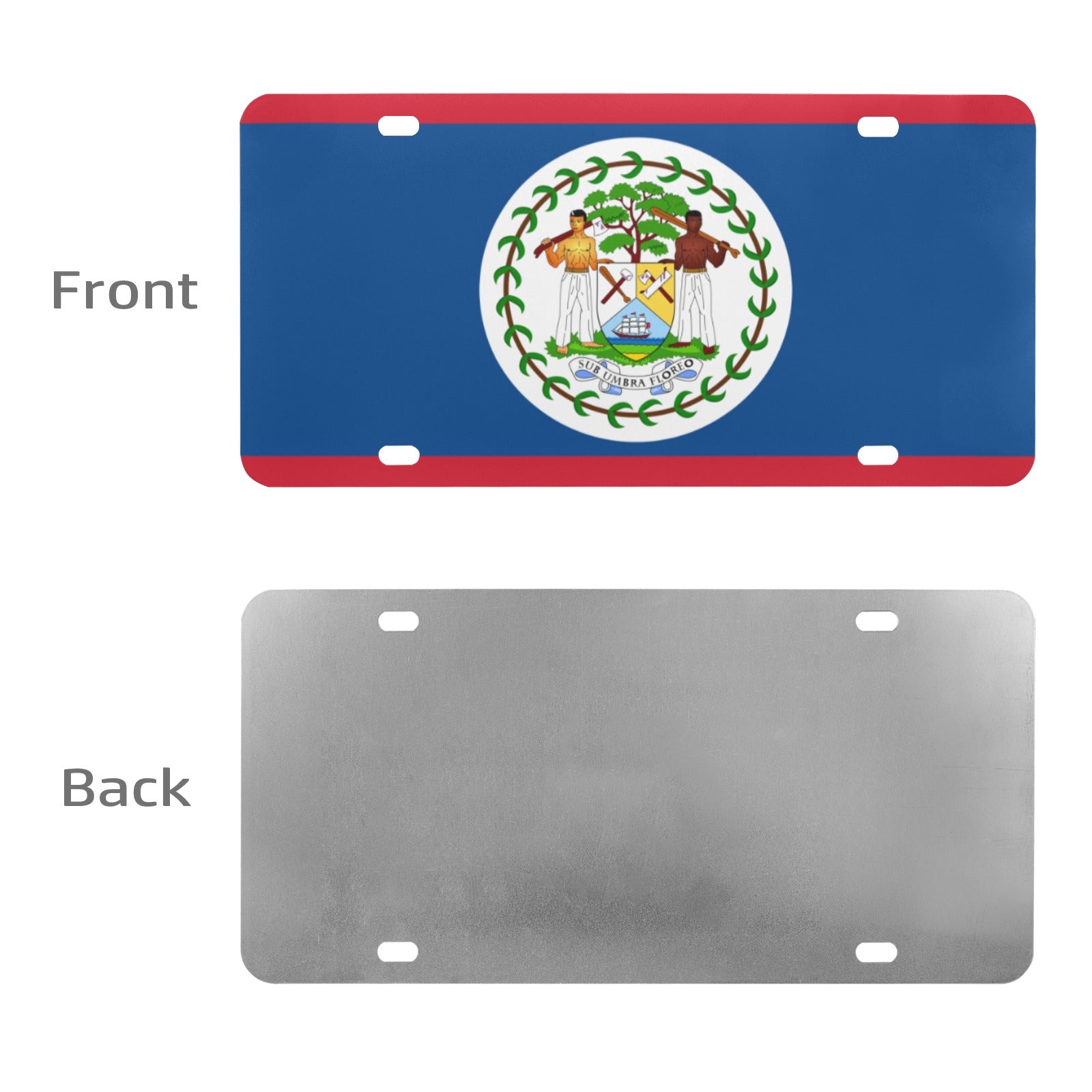 Belize Flag Custom License Plate - Conscious Apparel Store