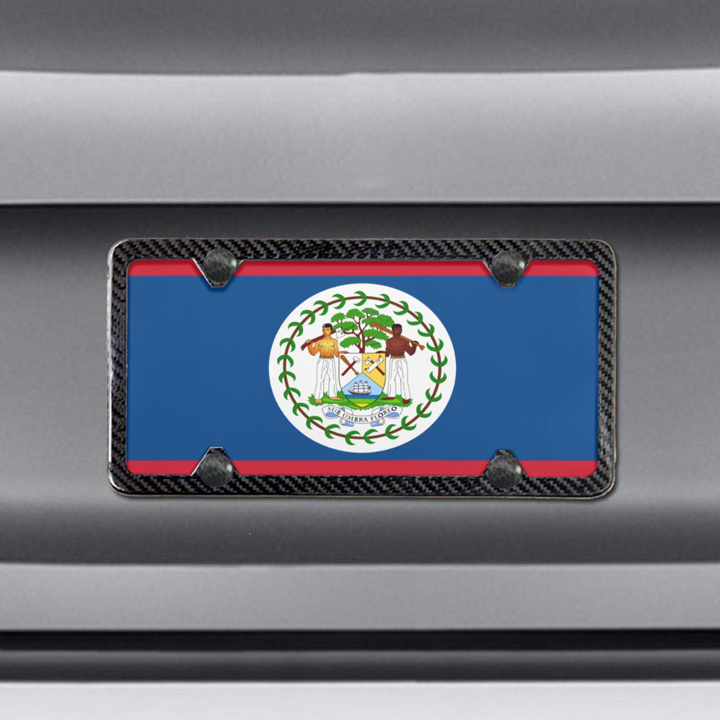 Belize Flag Custom License Plate - Conscious Apparel Store