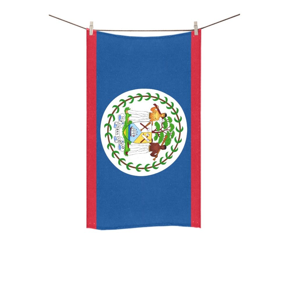 Belize Flag Custom Towel 16"x28" - Conscious Apparel Store
