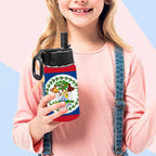Belize Flag Kids Water Bottle with Straw Lid (12 oz) - Conscious Apparel Store