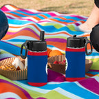 Belize Flag Kids Water Bottle with Straw Lid (12 oz) - Conscious Apparel Store