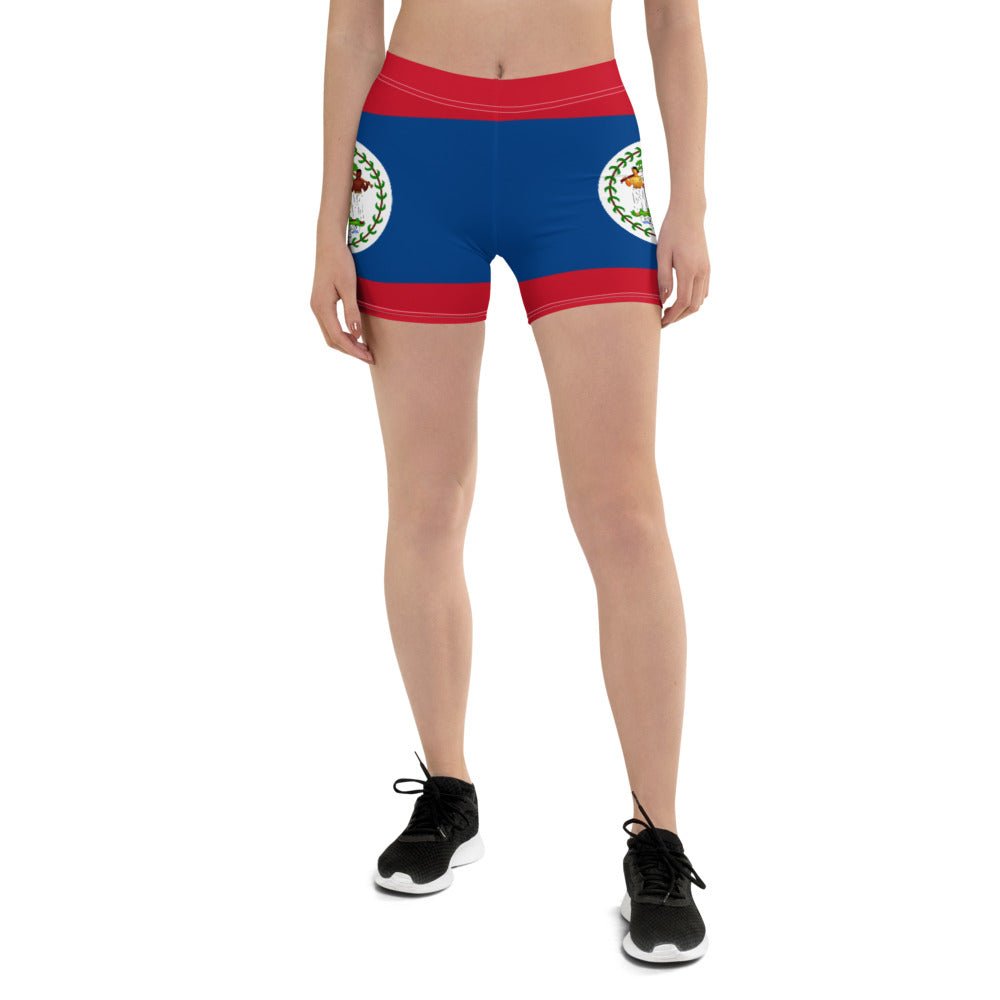 Belize Flag Leggings Shorts - Conscious Apparel Store