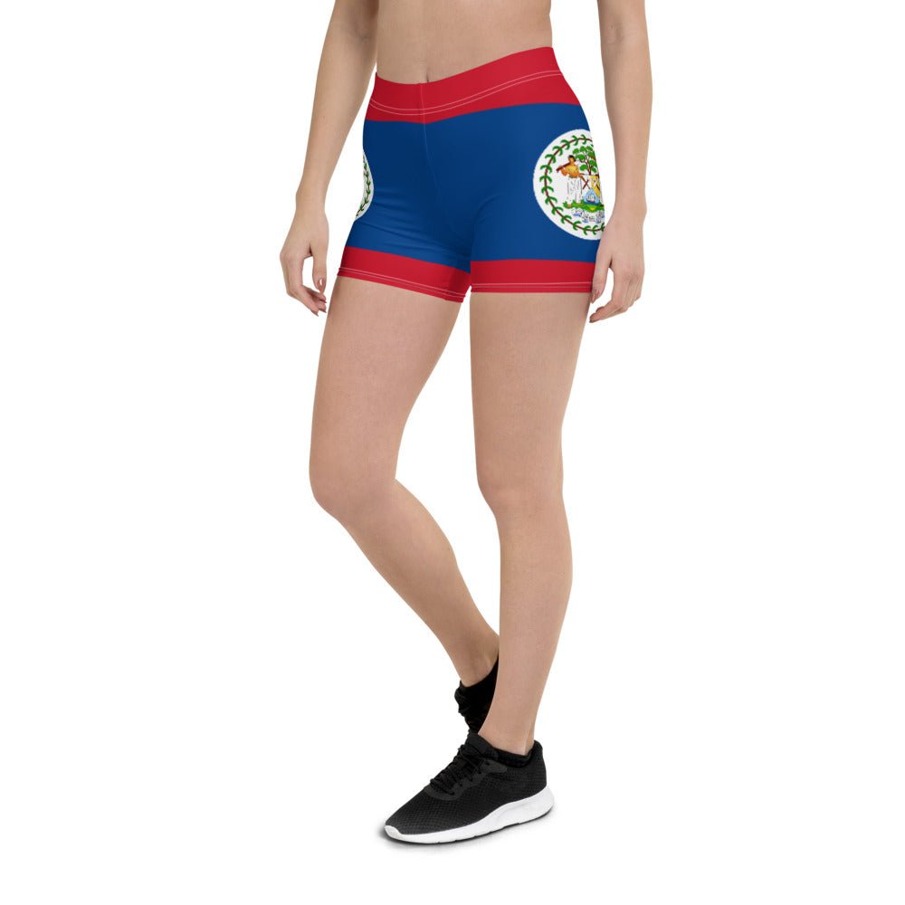 Belize Flag Leggings Shorts - Conscious Apparel Store
