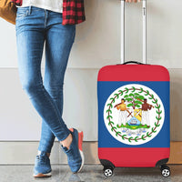 Belize Flag Luggage Cover/Small 18"-21" - Conscious Apparel Store