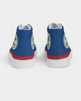 Belize Flag Men's Hightop Canvas Shoe - Conscious Apparel Store