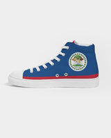 Belize Flag Men's Hightop Canvas Shoe - Conscious Apparel Store