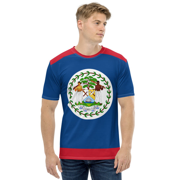 Belize Flag Men's T-shirt - Conscious Apparel Store