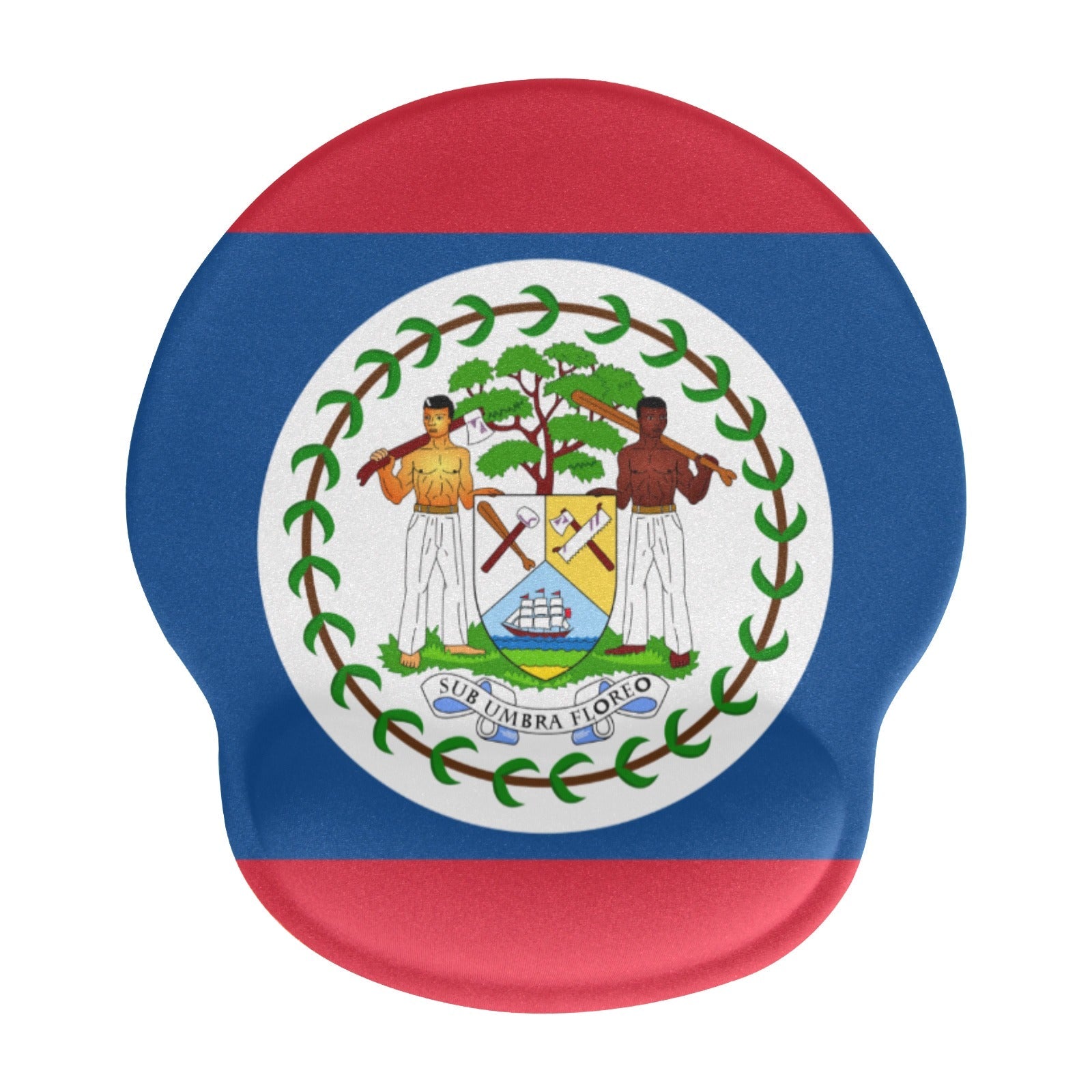 Belize Flag Mouse Pad with Wrist Rest Support - Conscious Apparel Store