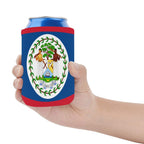 Belize Flag Neoprene Can Cooler 4" x 2.7" dia. - Conscious Apparel Store