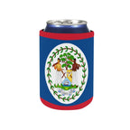 Belize Flag Neoprene Can Cooler 4" x 2.7" dia. - Conscious Apparel Store