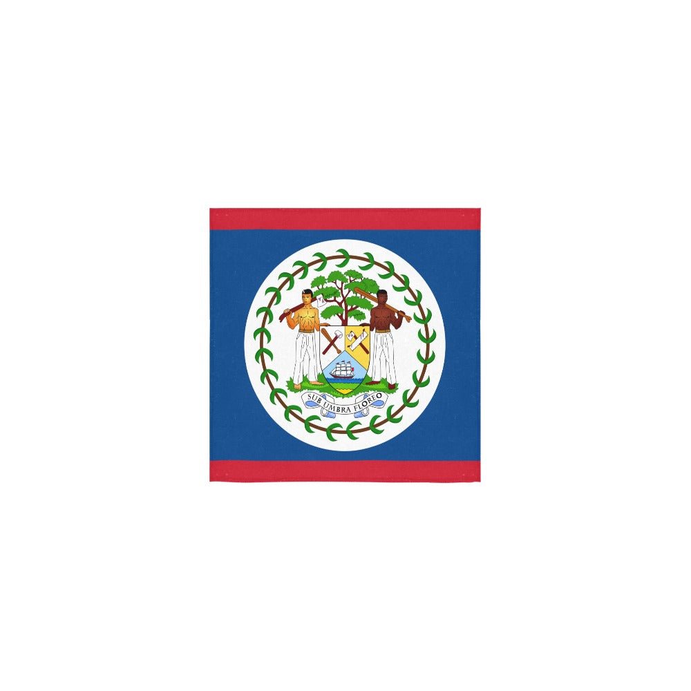 Belize Flag Square Towel 13“x13” - Conscious Apparel Store