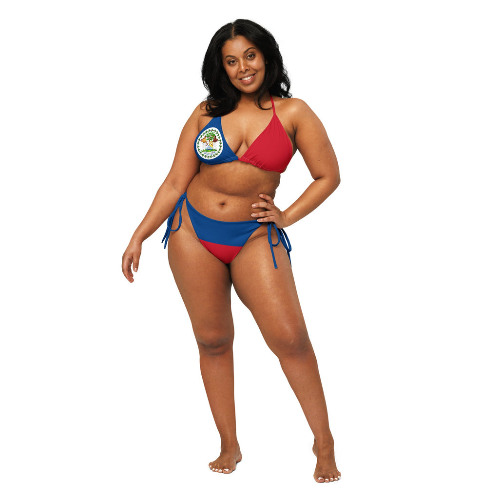 Belize Flag string bikini - Conscious Apparel Store