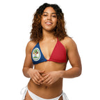 Belize Flag string bikini top - Conscious Apparel Store