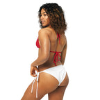 Belize Flag string bikini top - Conscious Apparel Store